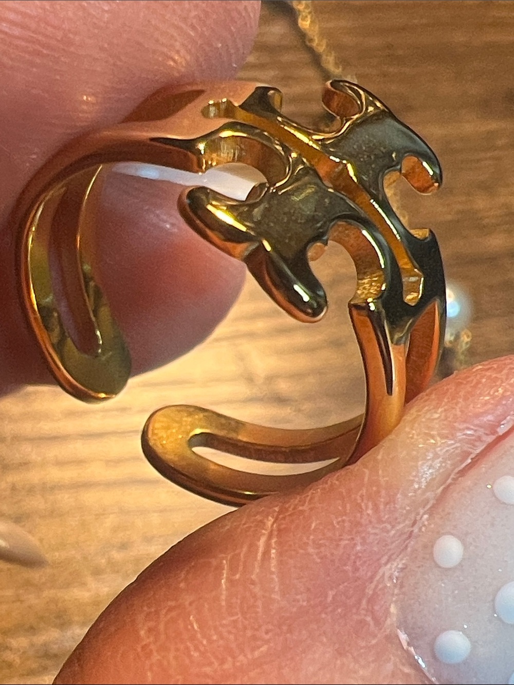 Gold Filigree Statement Ring - Size 7+